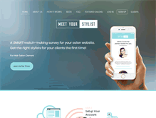 Tablet Screenshot of meetyourstylist.com